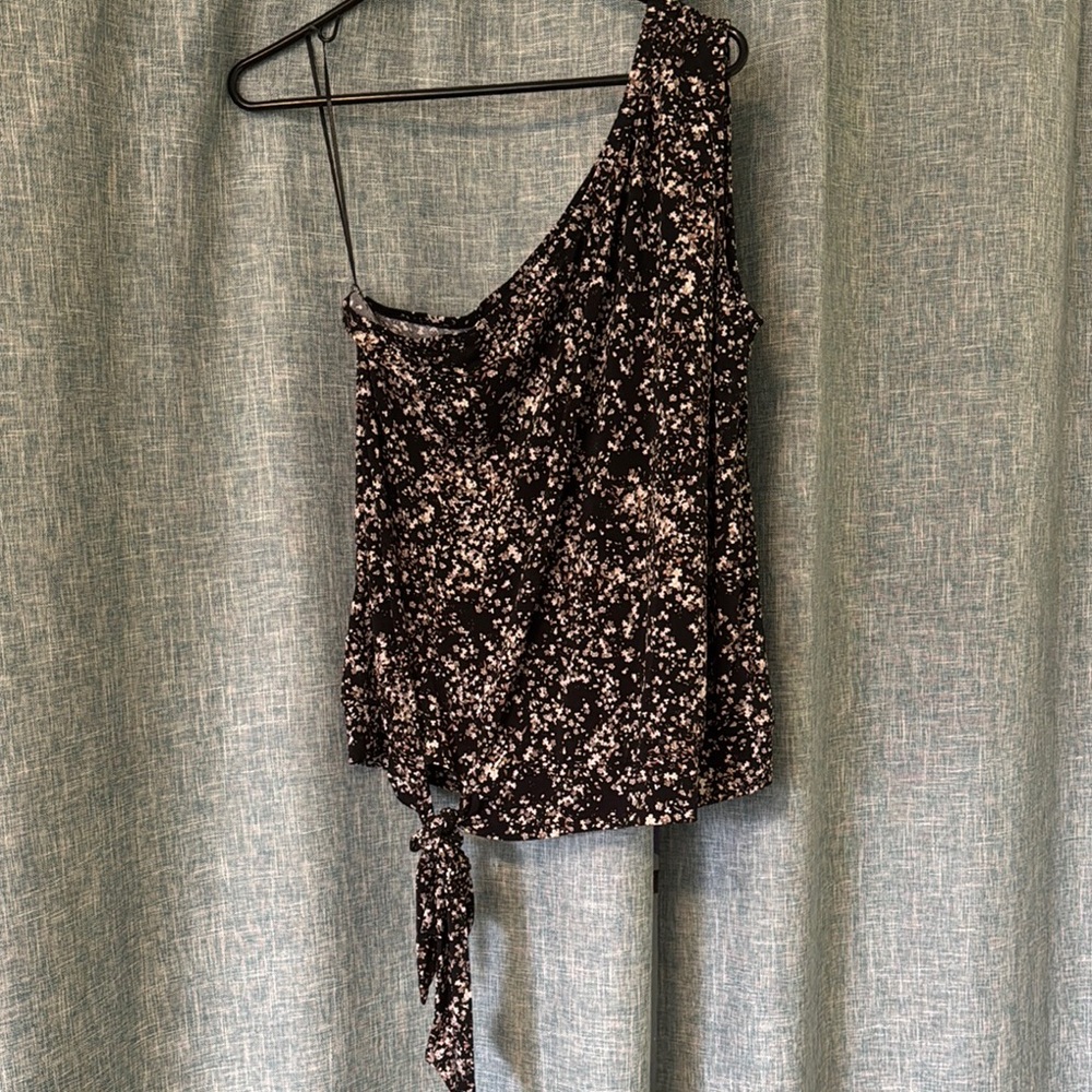 Maurices Black and White Floral Tank Top